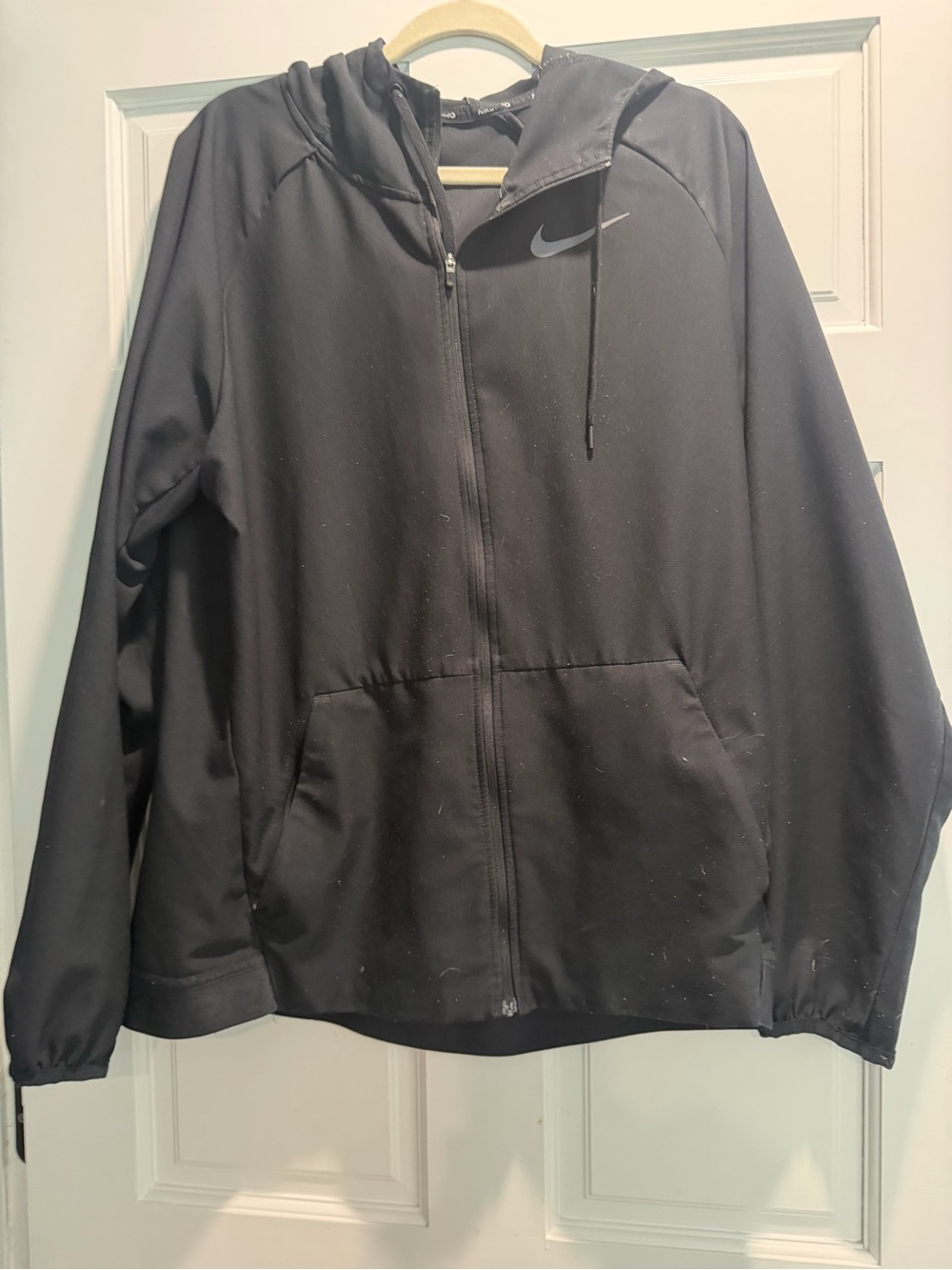 Nike Black Lightweight Full-Zip Hooded Jacket